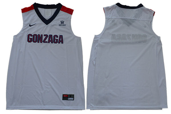 Gonzaga Bulldogs Blank White College Football Jersey football jersey product view 1