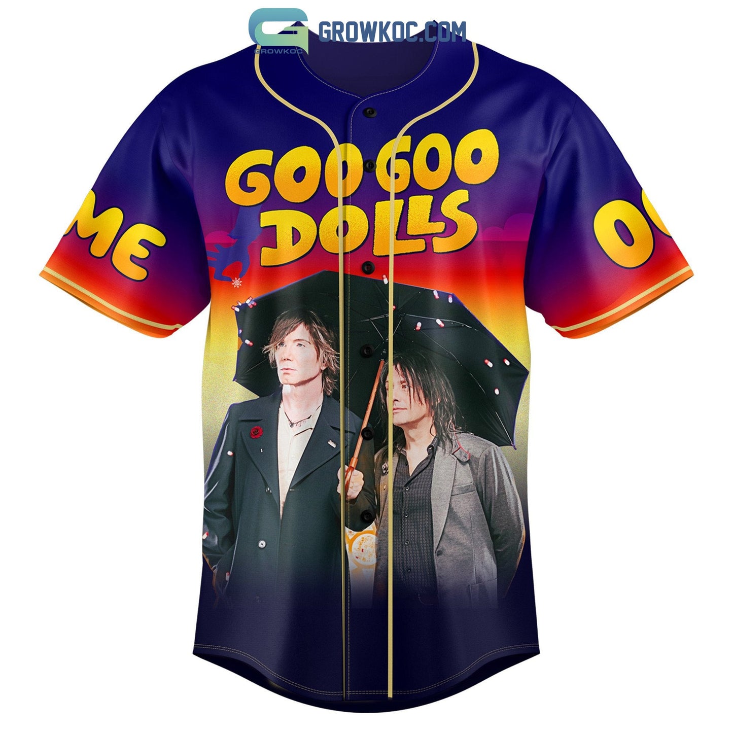 Goo Goo Dolls OAR Night Big Out Personalized Baseball Jersey baseball jersey product view 2