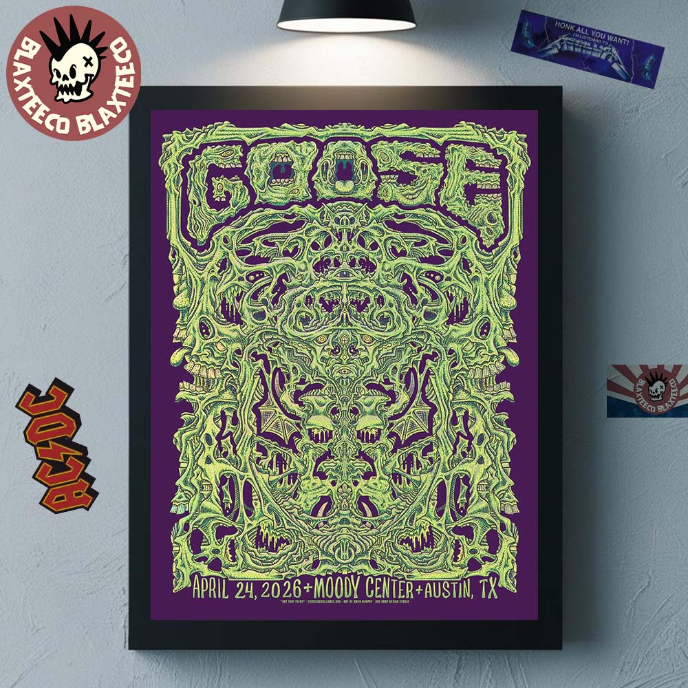 Goose Band Austin Texas 2026 Venue Poster At Moody Center On April 24 2026 Home Decor Poster Canvas - T-Shirt, Sweatshirt, Hoodie