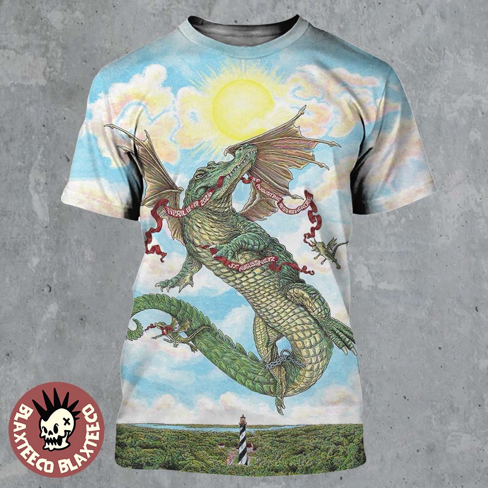 Goose St Augustine Florida 2026 Venue Poster Run Shows At St Augustine Amphitheatre On April 18 And 19 2026 Alligator Chain Yer Dragon Art All Over Print Shirt - T-Shirt, Sweatshirt, Hoodie