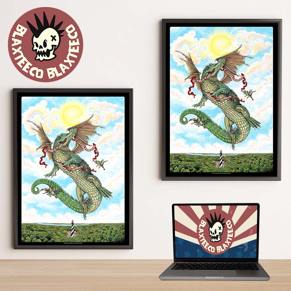 Goose St Augustine Florida 2026 Venue Poster Run Shows At St Augustine Amphitheatre On April 18 And 19 2026 Alligator Chain Yer Dragon Art Poster Canvas - T-Shirt, Sweatshirt, Hoodie