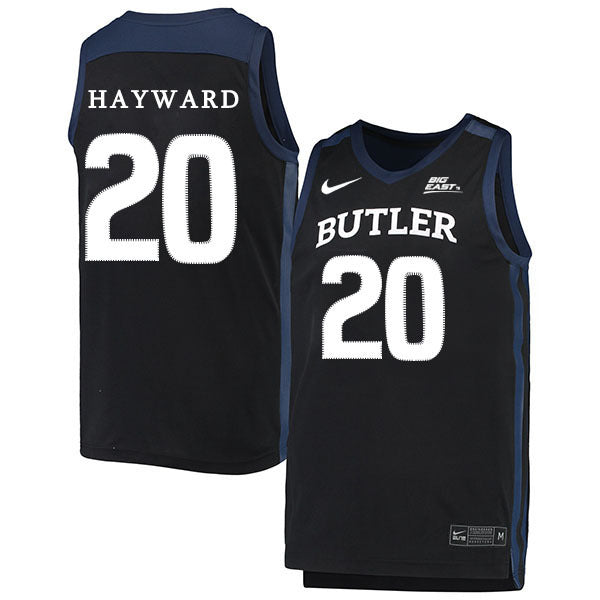 Gordon Hayward 20 Black College Football Jersey football jersey product view 1