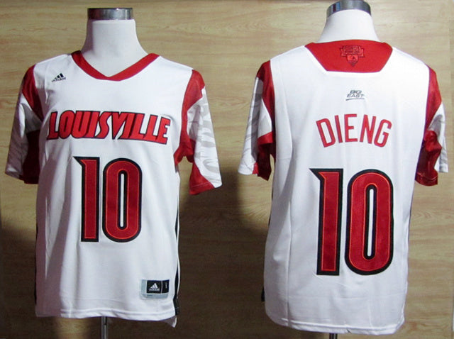 Gorgui Dieng #10 White Big East Logo College Football Jersey football jersey product view 1