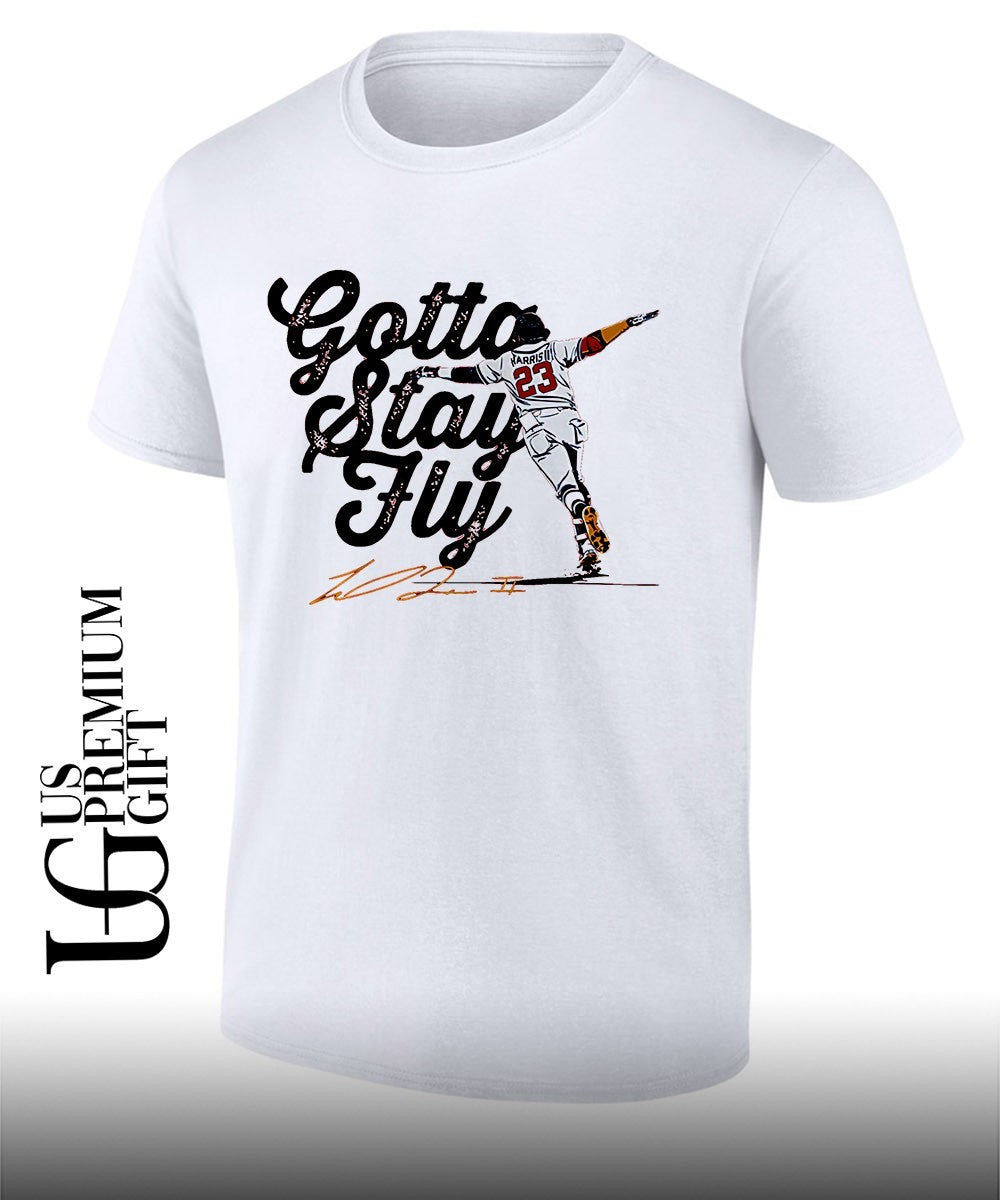 Gotta Stay Fly Michael Harris II Atlanta Braves baseball signature shirt Unisex T-shirt, Sweatshirt, Hoodie, Long Sleeve Tee - T-Shirt, Sweatshirt, Hoodie