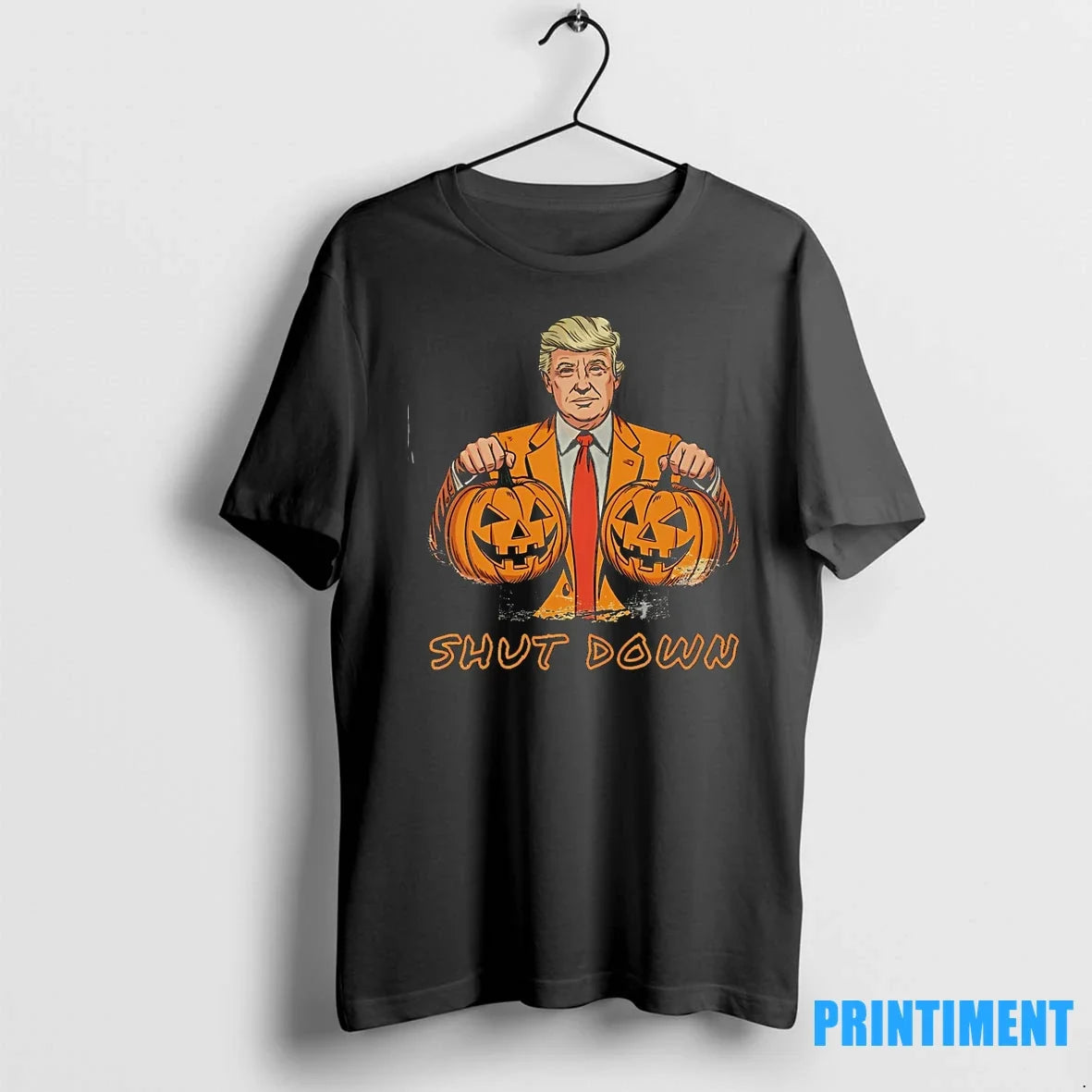 Government Shutdown Trump Pumpkin Halloween Tshirts Sweater Unisex T-shirt, Sweatshirt, Hoodie, Long Sleeve Tee - T-Shirt, Sweatshirt, Hoodie