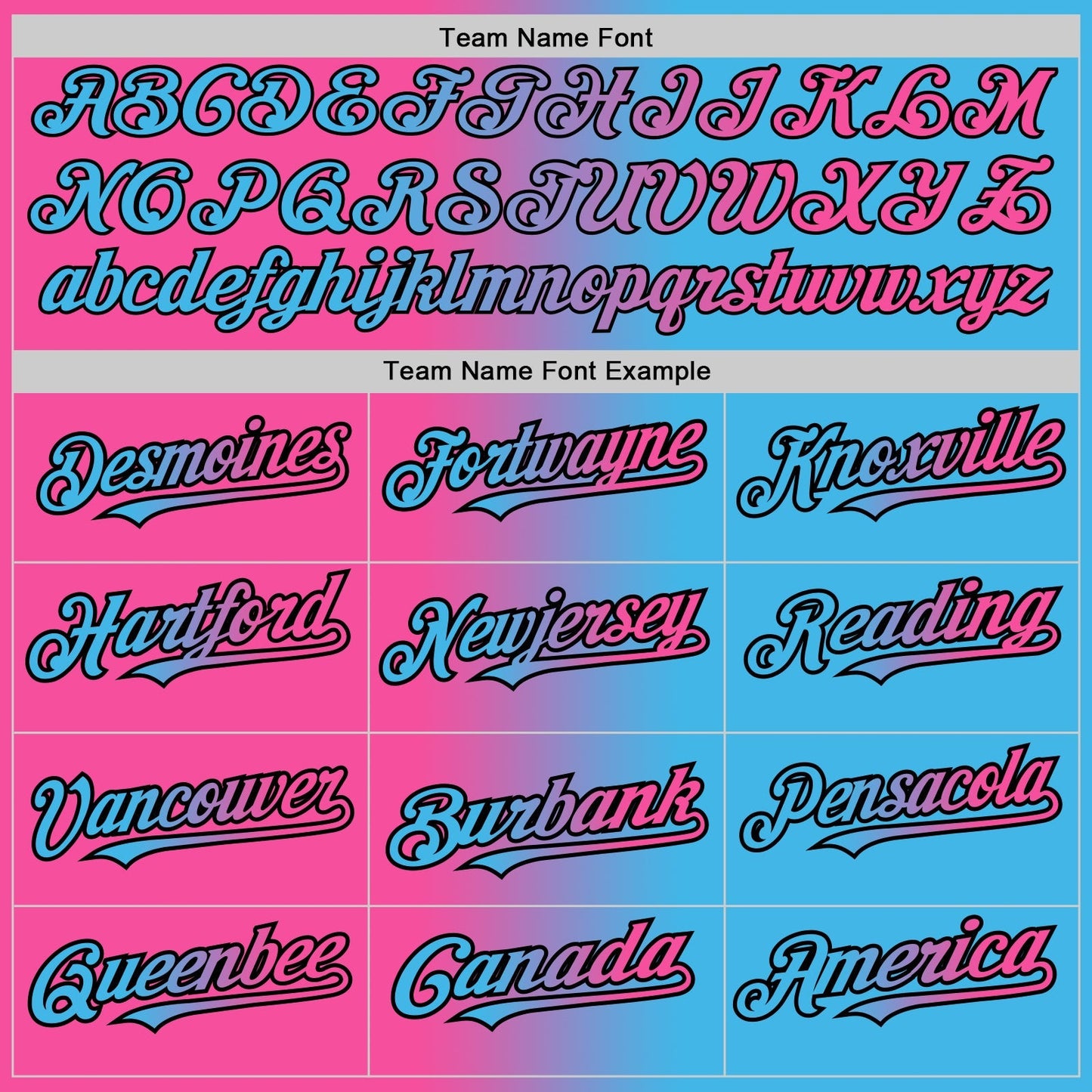 Custom Sky Blue Pink-Black Authentic Gradient Fashion Baseball Jersey baseball jersey product view 5