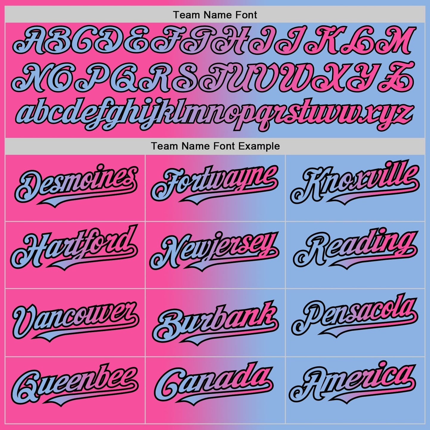Custom Light Blue Pink-Black Authentic Gradient Fashion Baseball Jersey baseball jersey product view 4