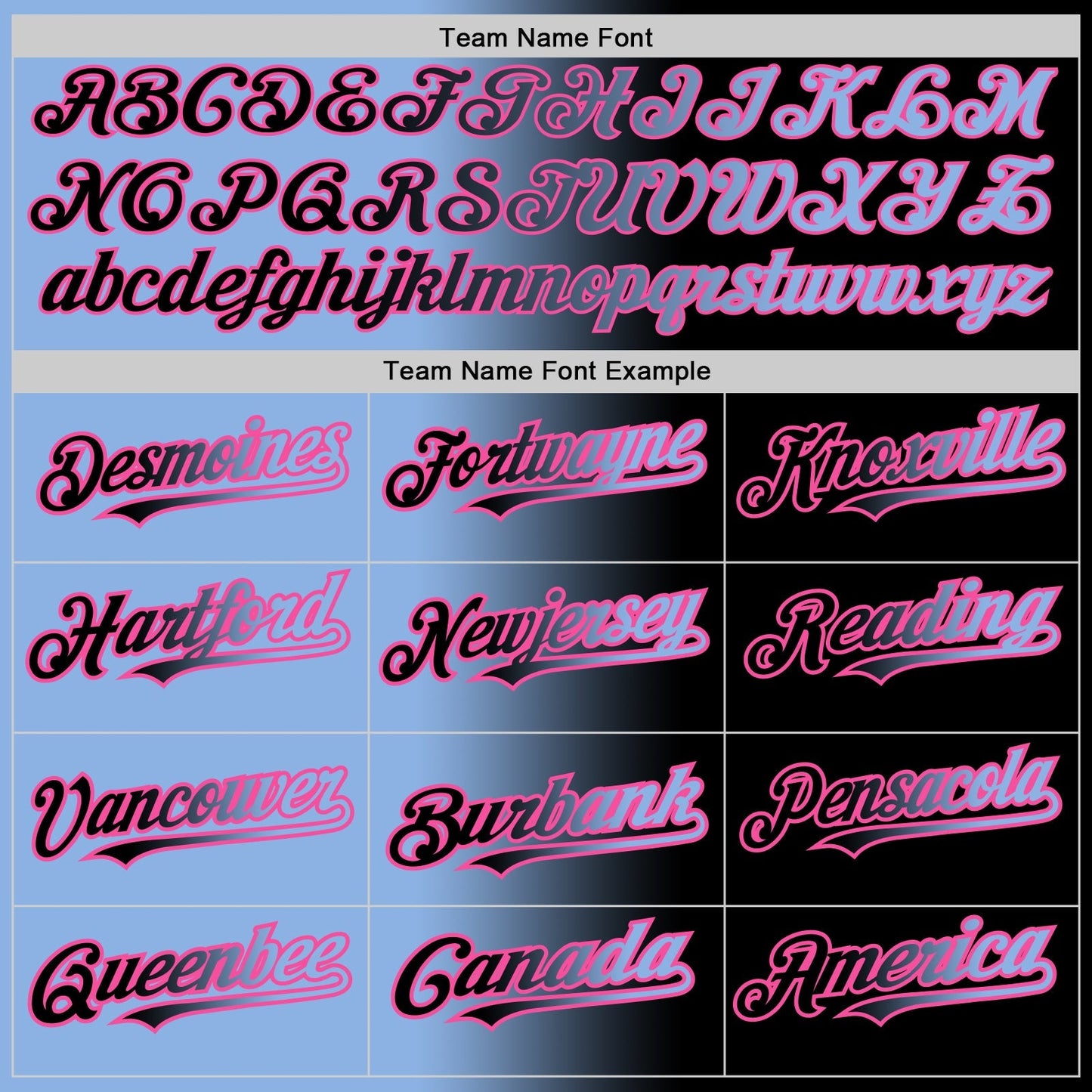 Custom Black Light Blue-Pink Authentic Gradient Fashion Baseball Jersey baseball jersey product view 4