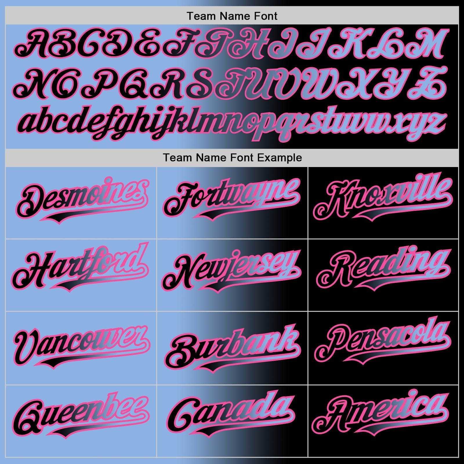 Custom Black Light Blue-Pink Authentic Gradient Fashion Baseball Jersey baseball jersey product view 4