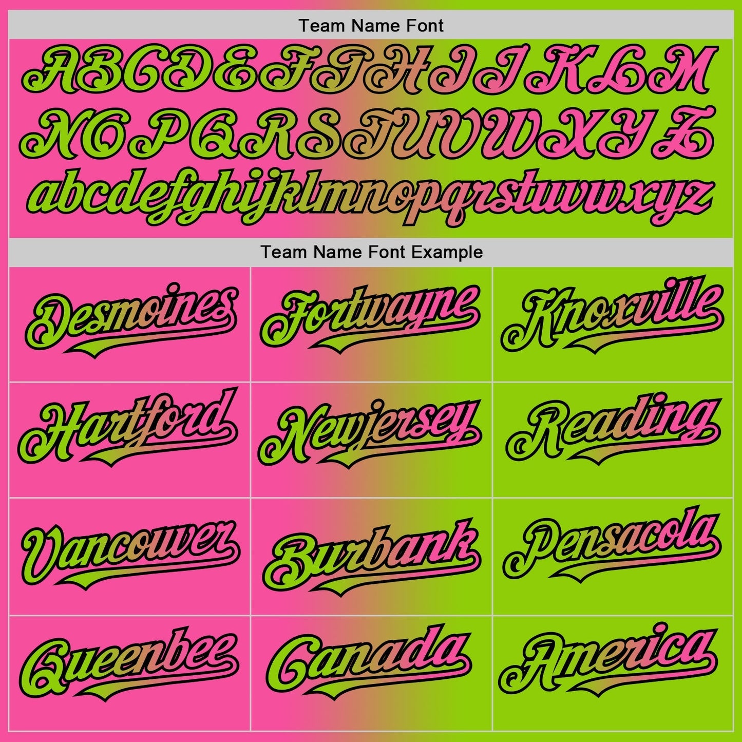 Custom Neon Green Pink-Black Authentic Gradient Fashion Baseball Jersey baseball jersey product view 5