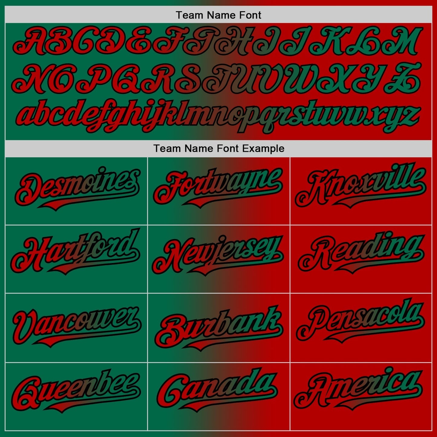 Custom Red Kelly Green-Black Authentic Gradient Fashion Baseball Jersey baseball jersey product view 4