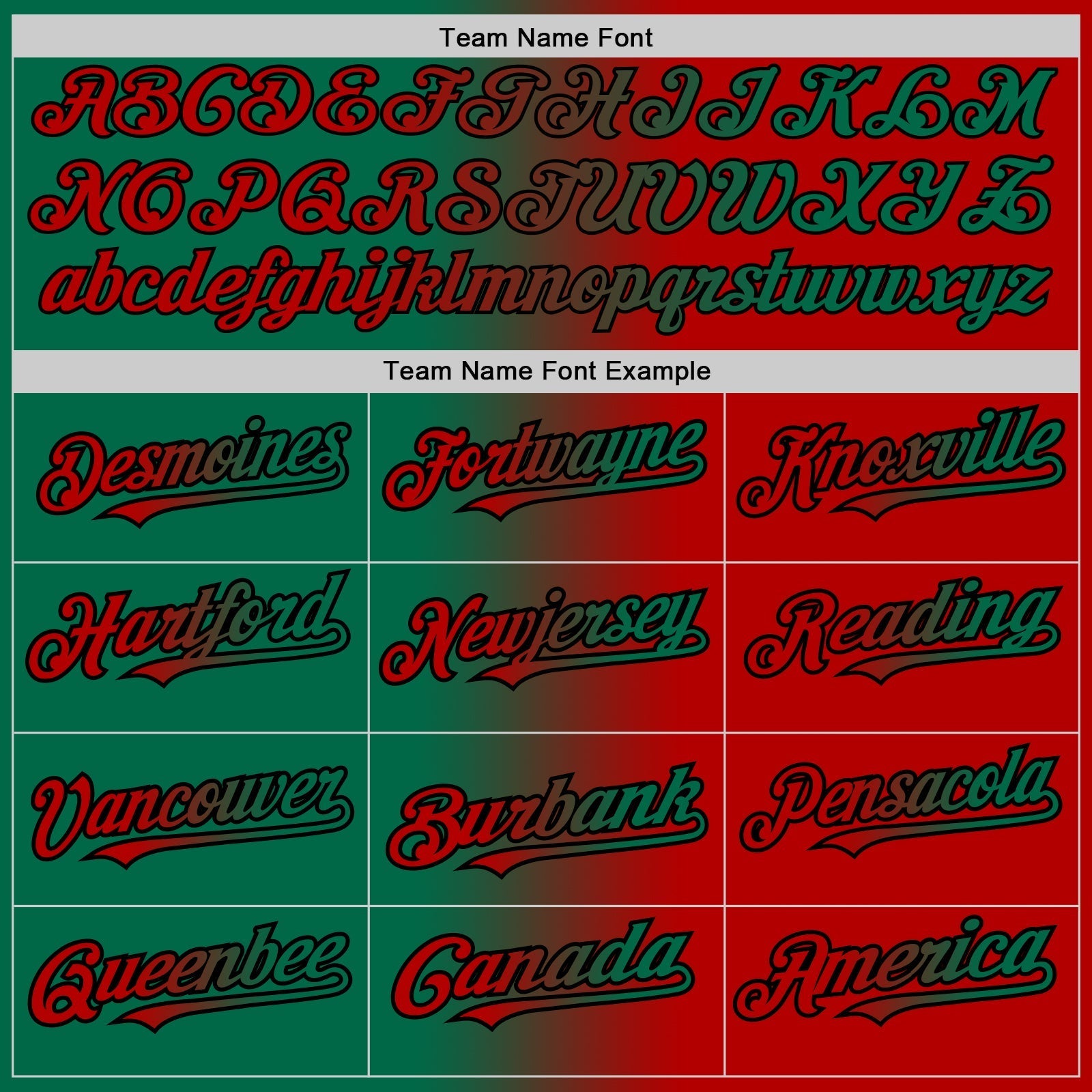 Custom Red Kelly Green-Black Authentic Gradient Fashion Baseball Jersey baseball jersey product view 4