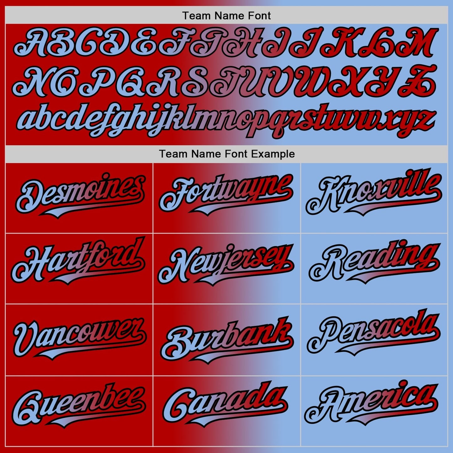 Custom Light Blue Red-Black Authentic Gradient Fashion Baseball Jersey baseball jersey product view 4