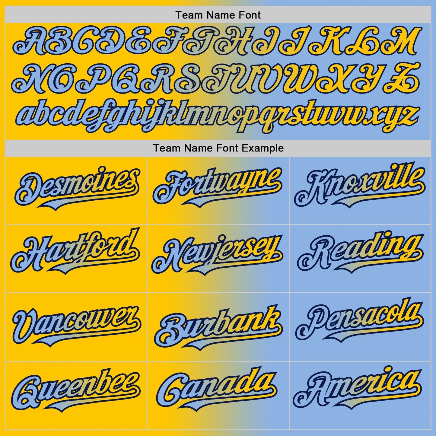 Custom Light Blue Yellow-Navy Authentic Gradient Fashion Baseball Jersey baseball jersey product view 4