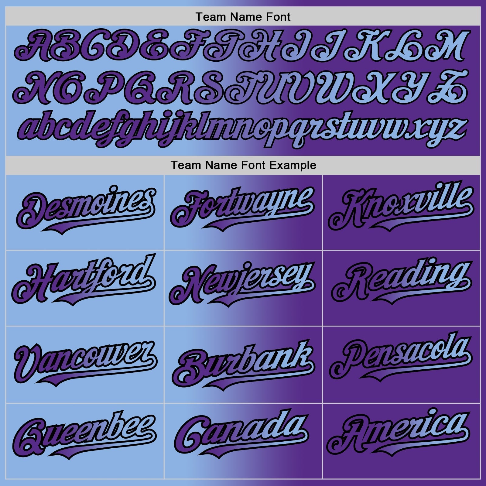 Custom Purple Light Blue-Black Authentic Gradient Fashion Baseball Jersey baseball jersey product view 4