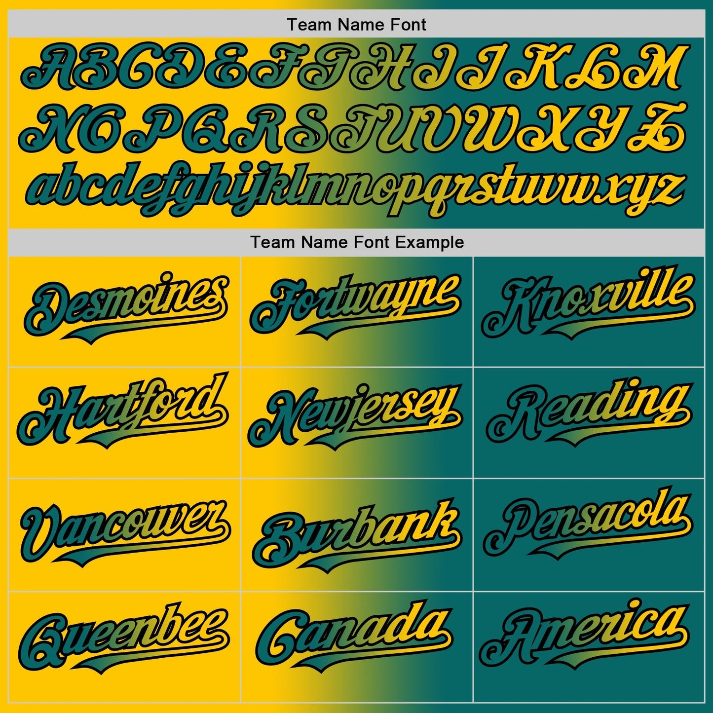 Custom Teal Yellow-Black Authentic Gradient Fashion Baseball Jersey baseball jersey product view 4