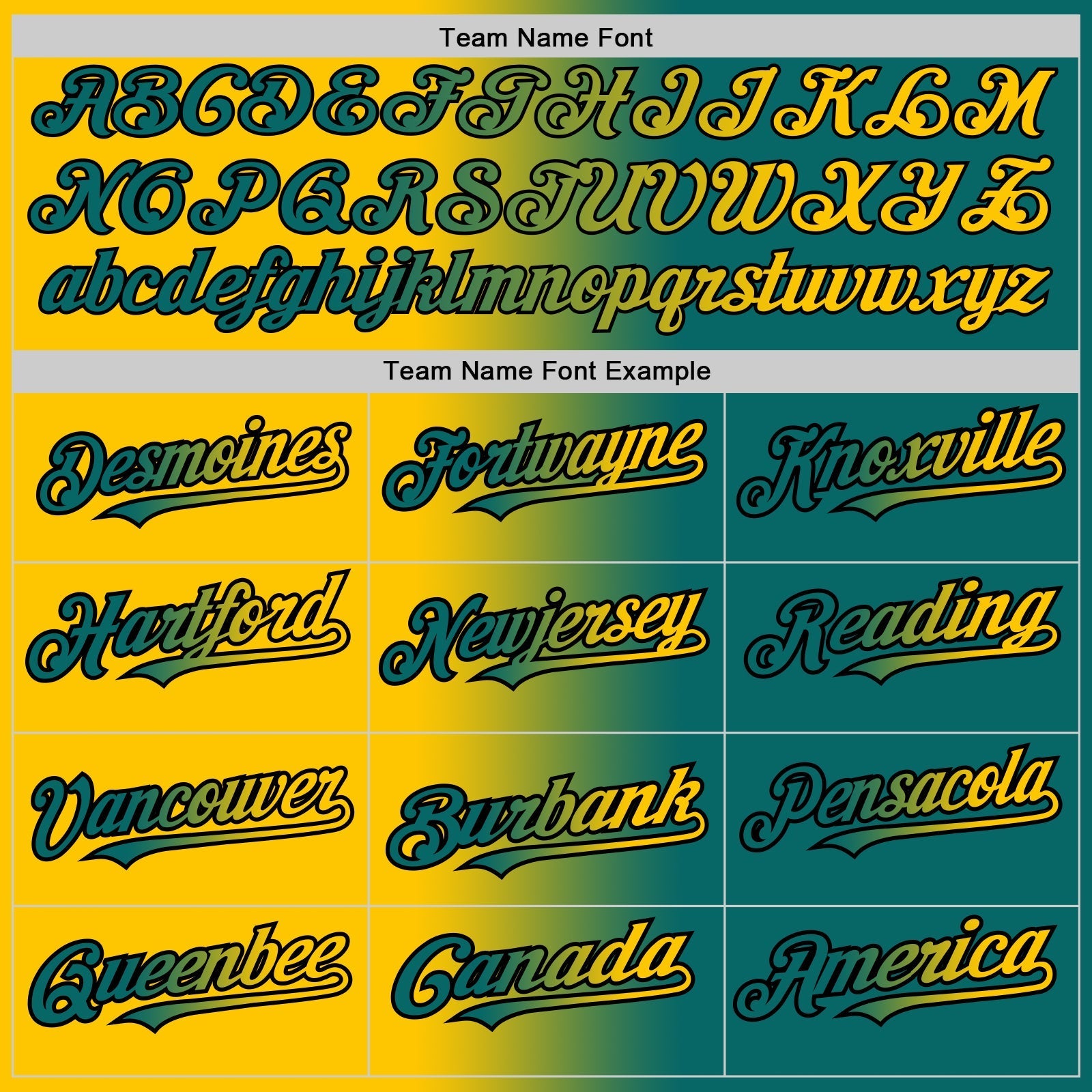 Custom Teal Yellow-Black Authentic Gradient Fashion Baseball Jersey baseball jersey product view 4