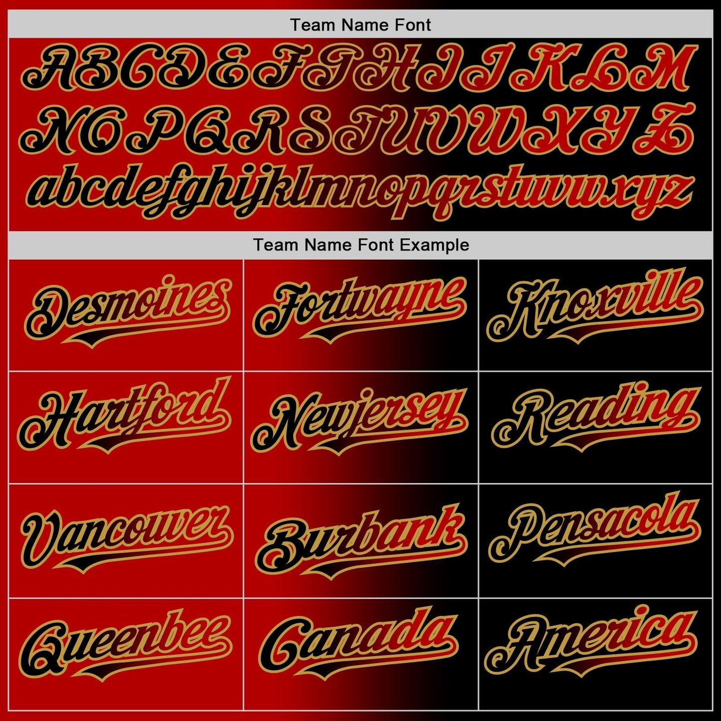Custom Black Red-Old Gold Authentic Gradient Fashion Baseball Jersey baseball jersey product view 4