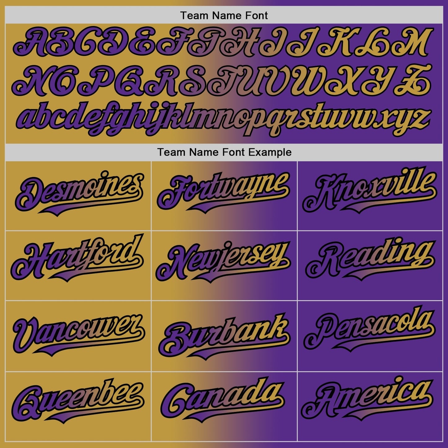 Custom Purple Old Gold-Black Authentic Gradient Fashion Baseball Jersey baseball jersey product view 4
