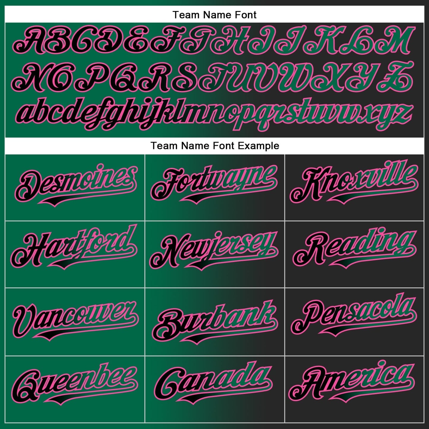 Custom Black Kelly Green-Pink Authentic Gradient Fashion Baseball Jersey baseball jersey product view 4