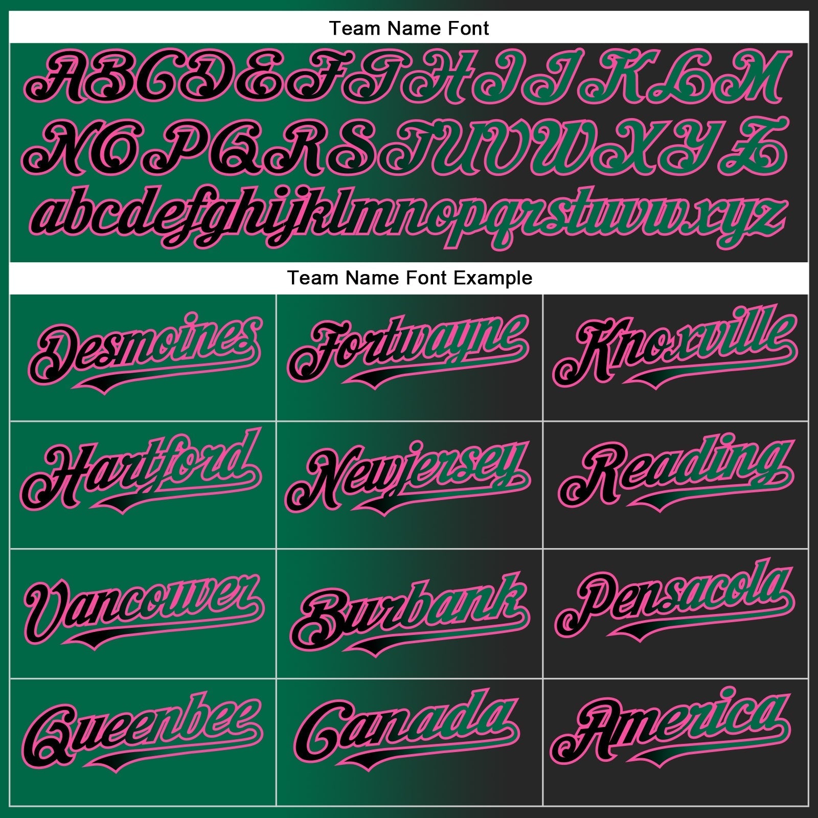 Custom Black Kelly Green-Pink Authentic Gradient Fashion Baseball Jersey baseball jersey product view 4