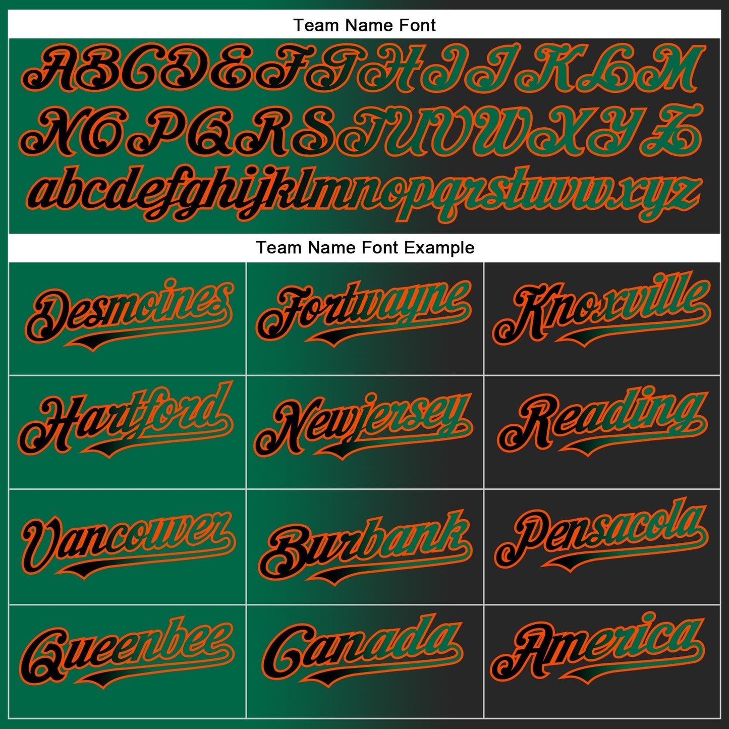 Custom Black Kelly Green-Orange Authentic Gradient Fashion Baseball Jersey baseball jersey product view 4