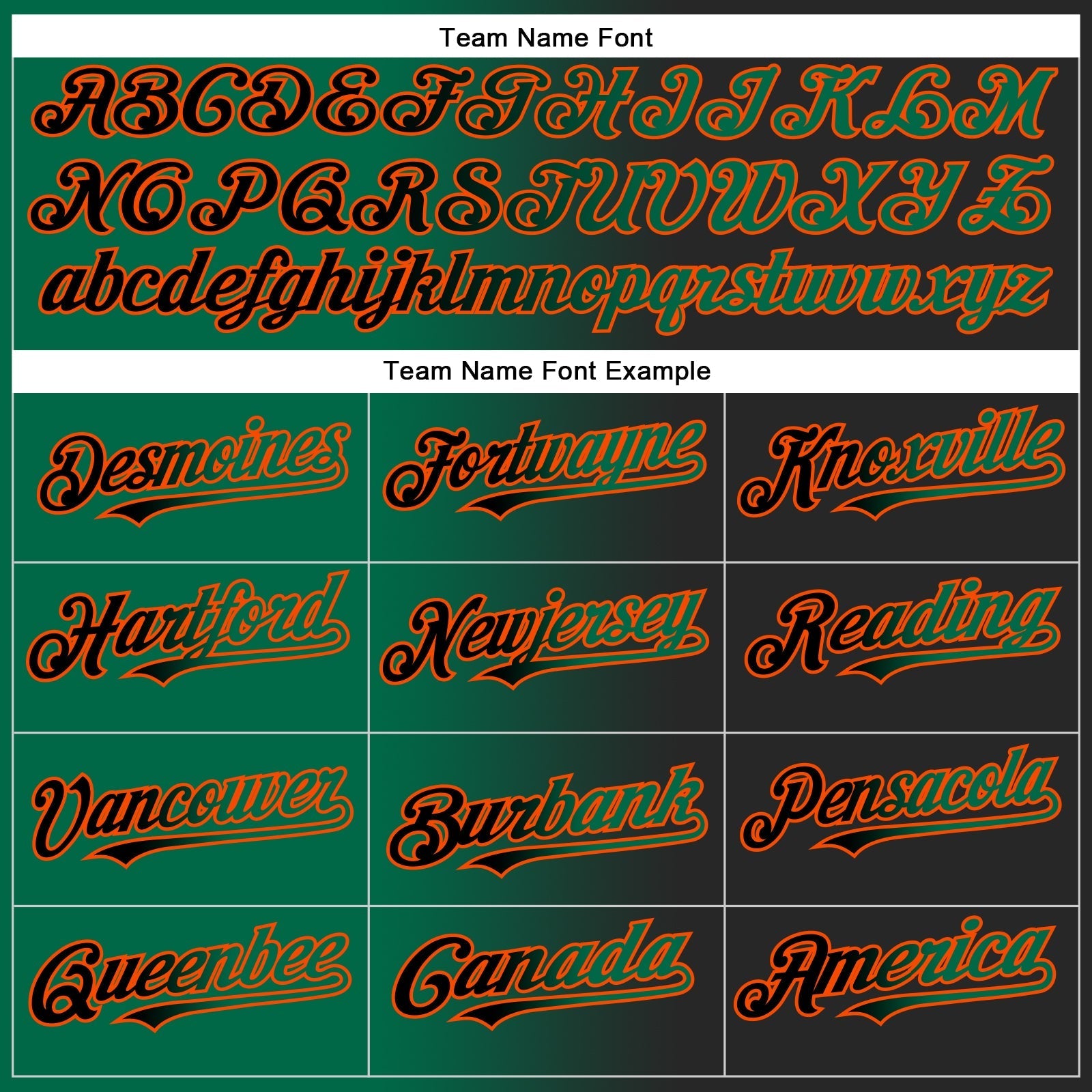 Custom Black Kelly Green-Orange Authentic Gradient Fashion Baseball Jersey baseball jersey product view 4