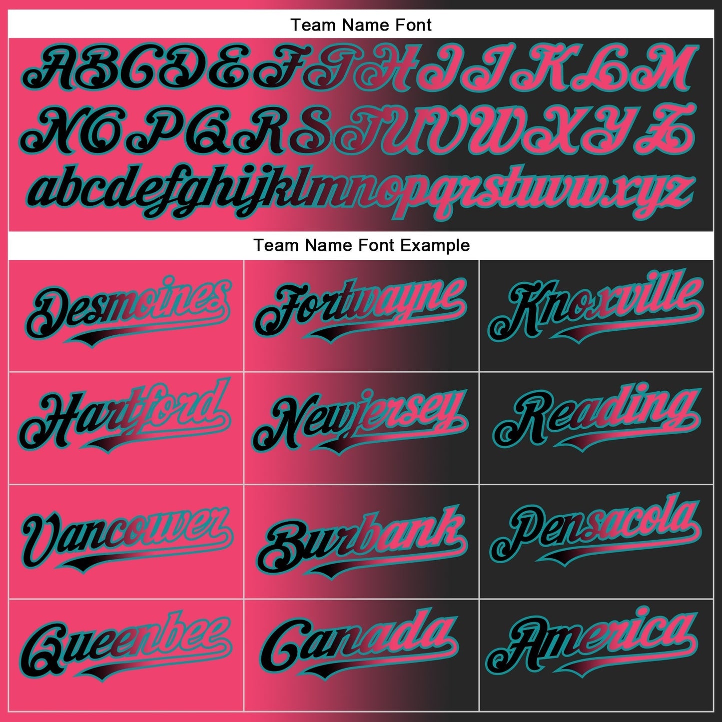 Custom Black Neon Pink-Teal Authentic Gradient Fashion Baseball Jersey baseball jersey product view 4