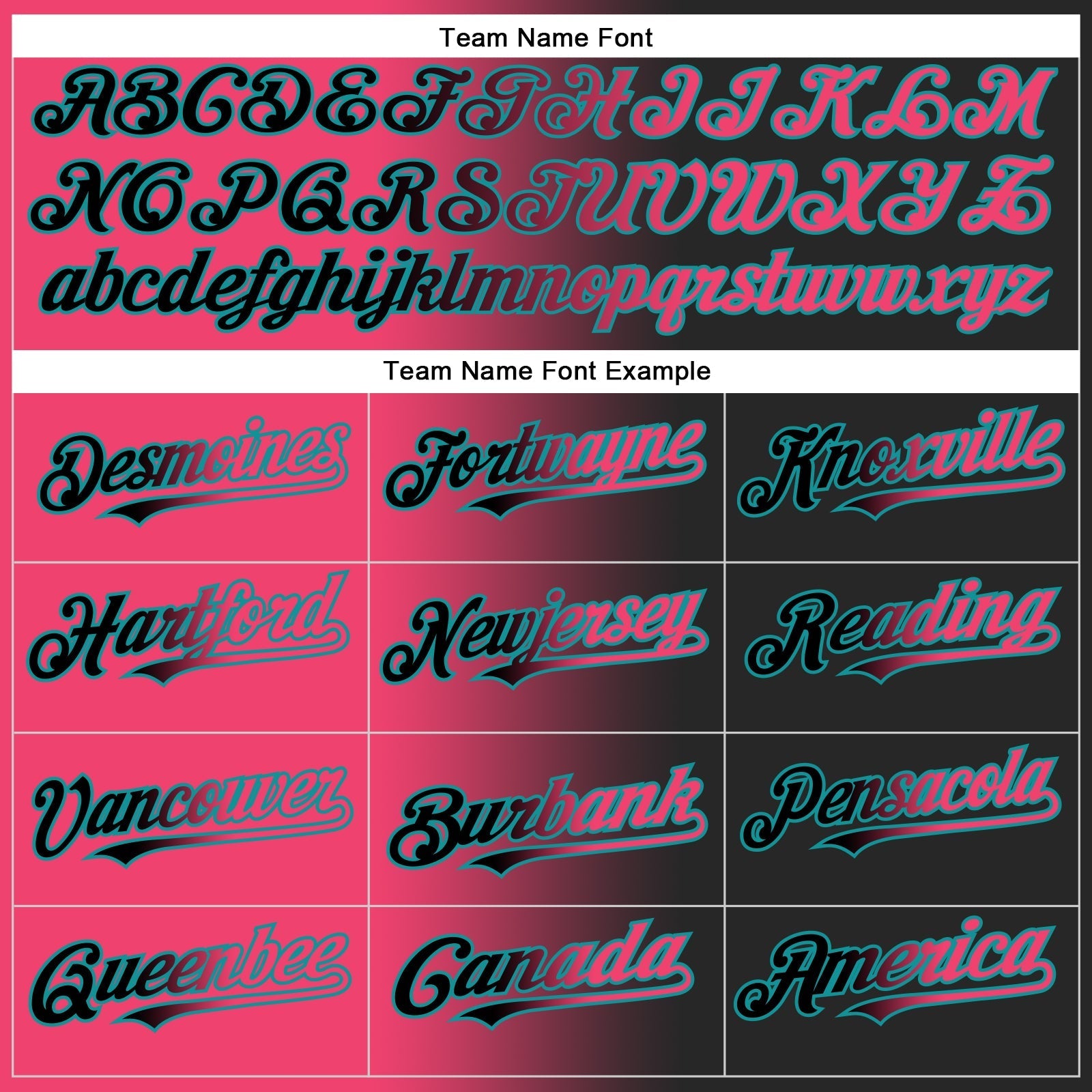 Custom Black Neon Pink-Teal Authentic Gradient Fashion Baseball Jersey baseball jersey product view 4