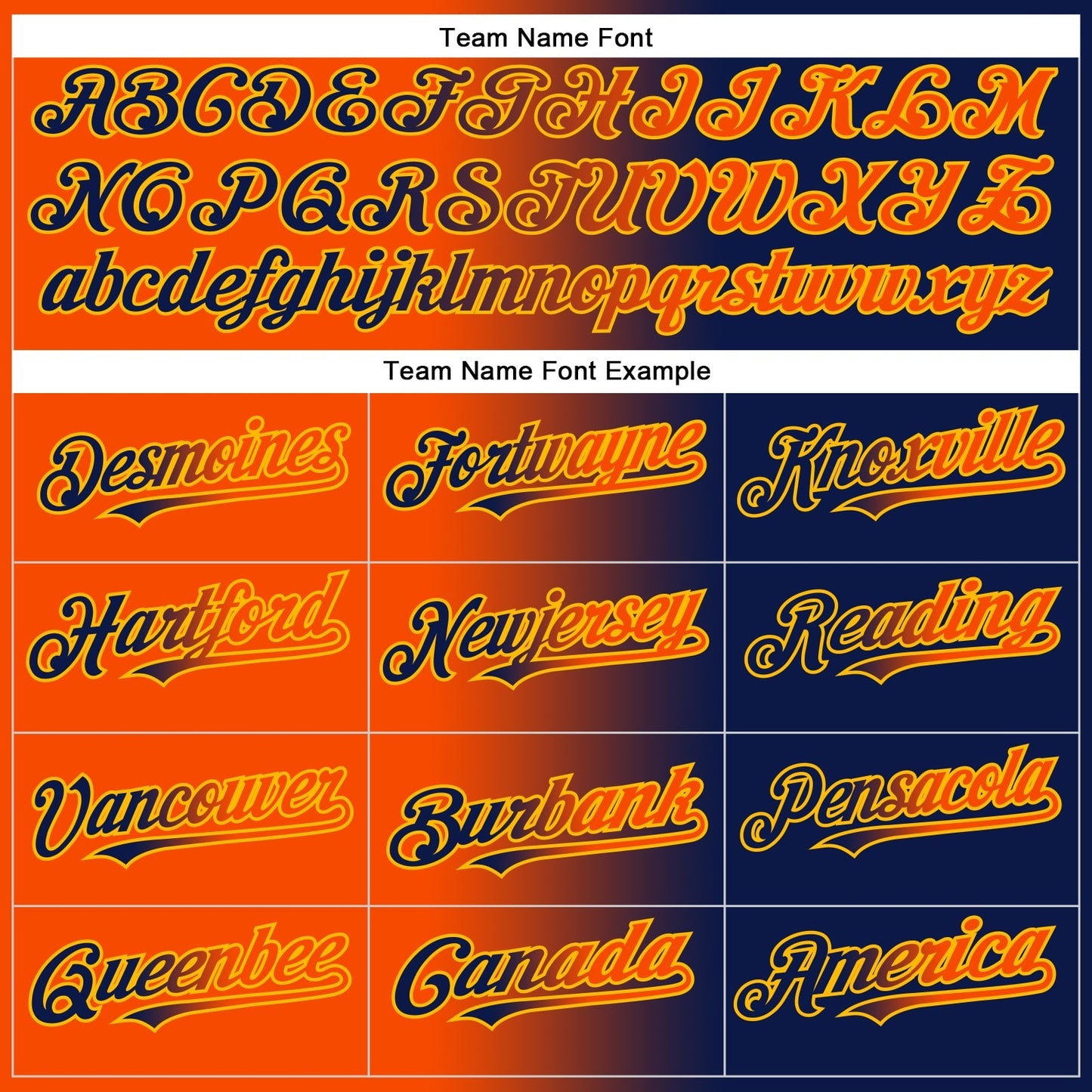 Custom Navy Orange-Gold Authentic Gradient Fashion Baseball Jersey baseball jersey product view 4