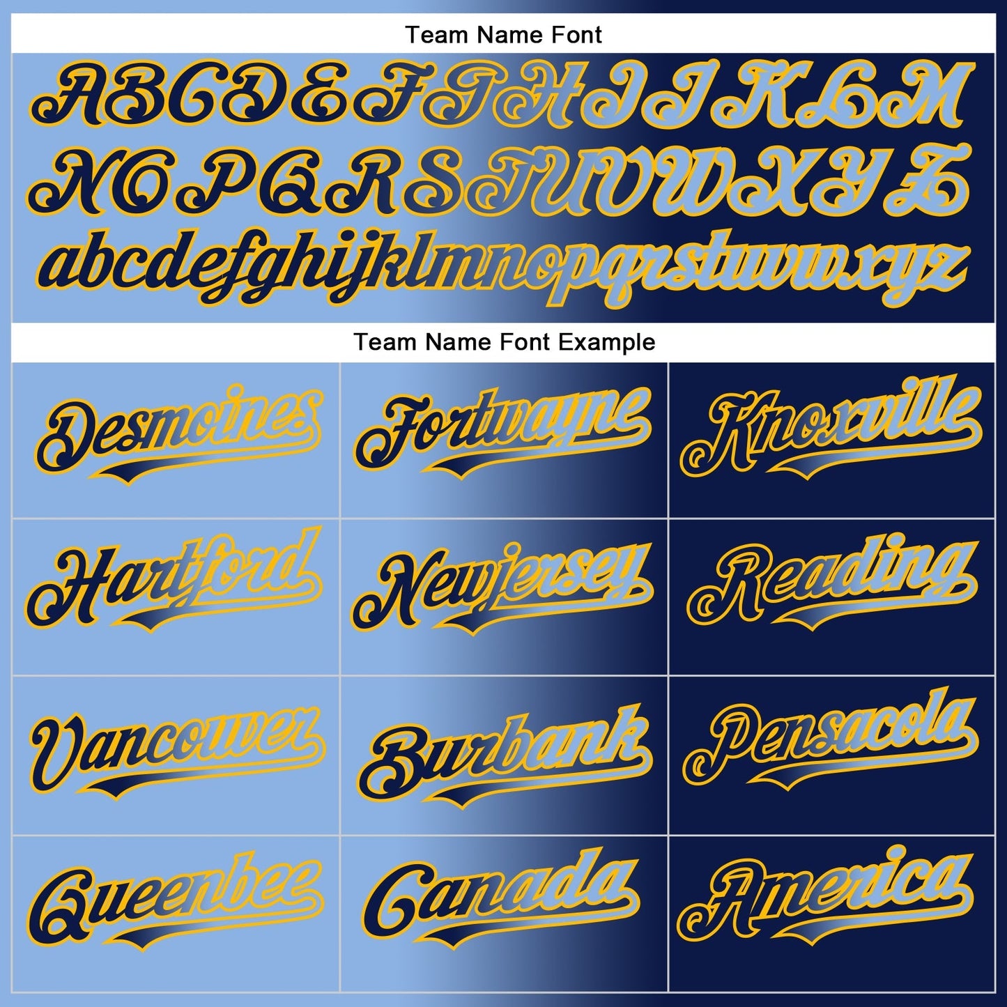 Custom Navy Light Blue-Gold Authentic Gradient Fashion Baseball Jersey baseball jersey product view 4