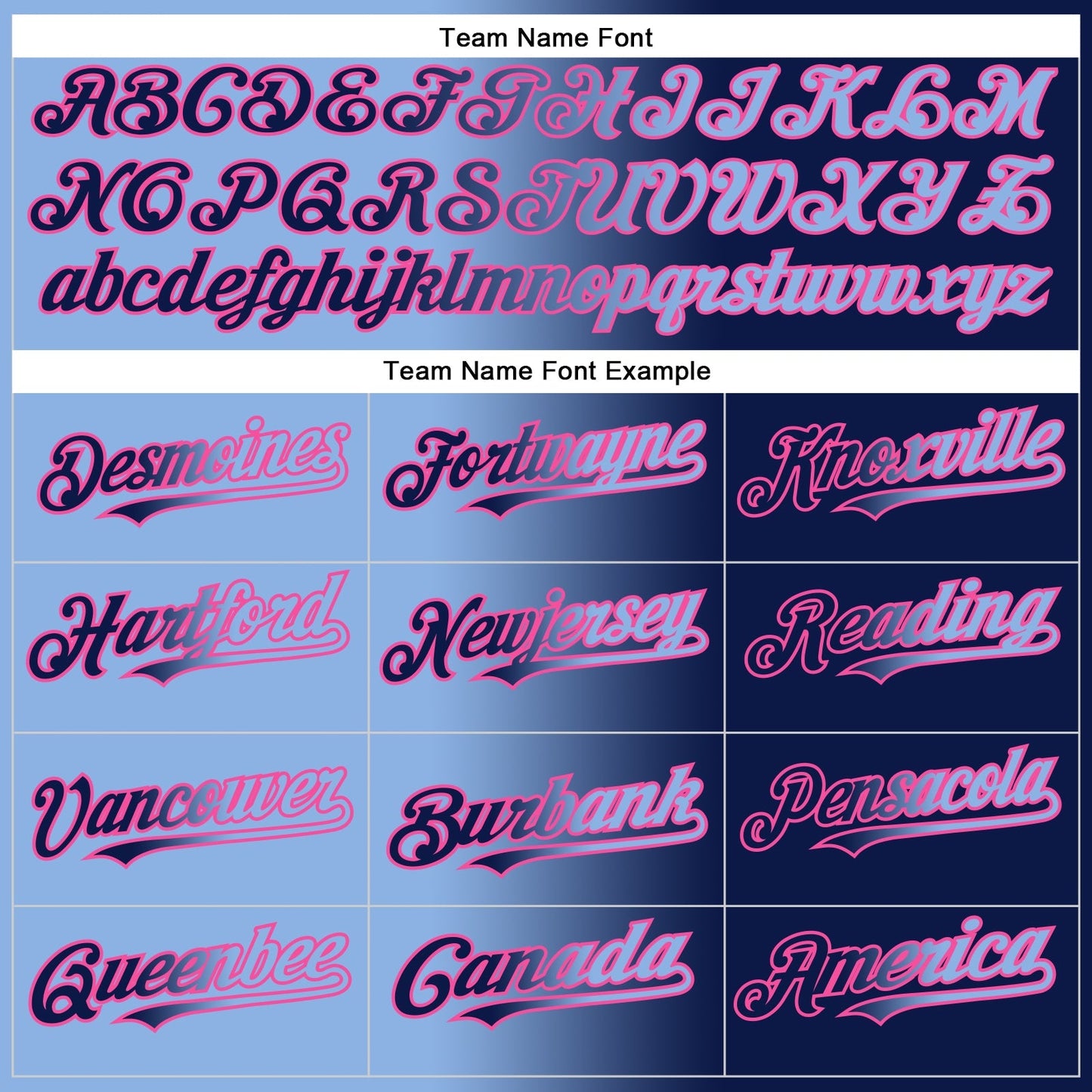 Custom Navy Light Blue-Pink Authentic Gradient Fashion Baseball Jersey baseball jersey product view 4