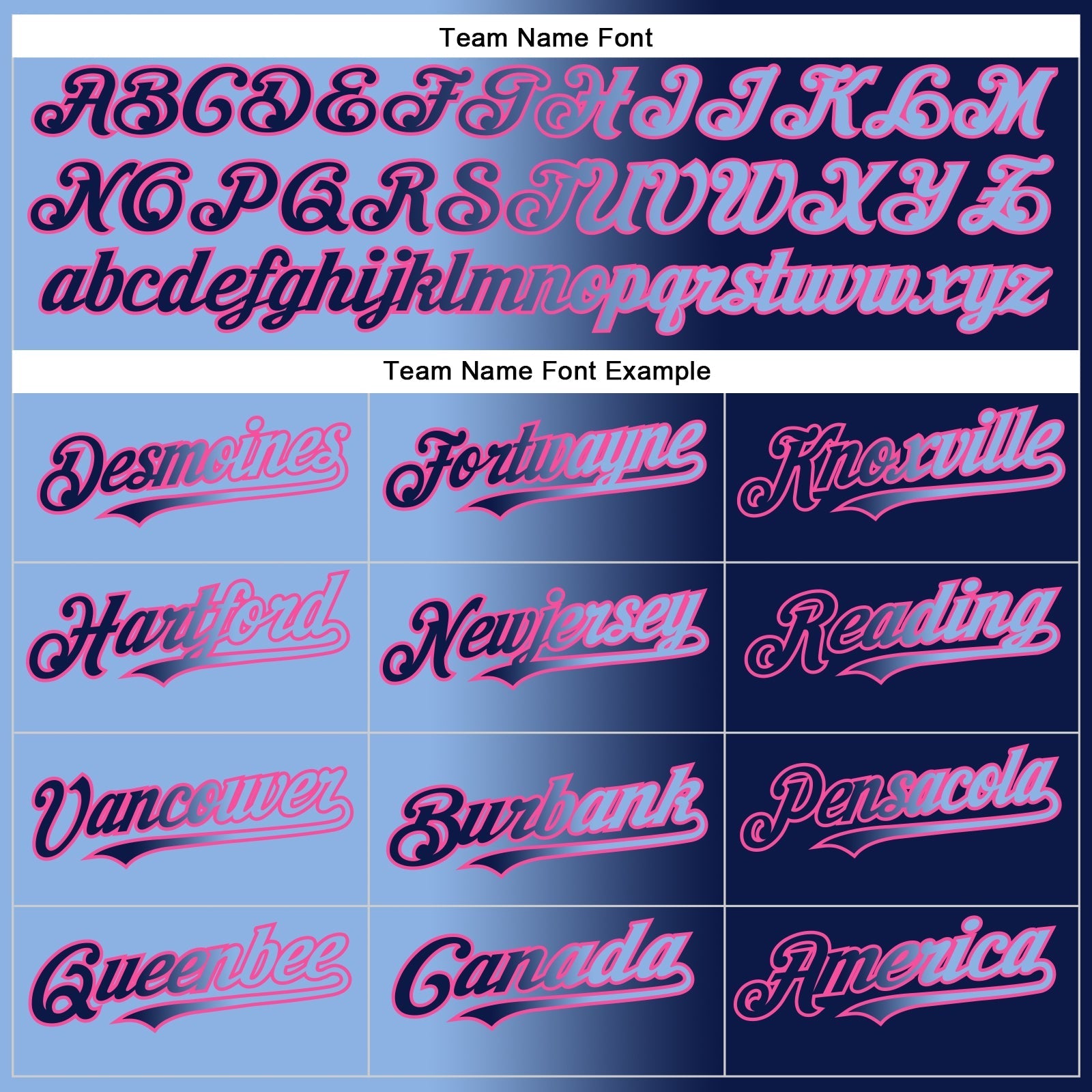 Custom Navy Light Blue-Pink Authentic Gradient Fashion Baseball Jersey baseball jersey product view 4