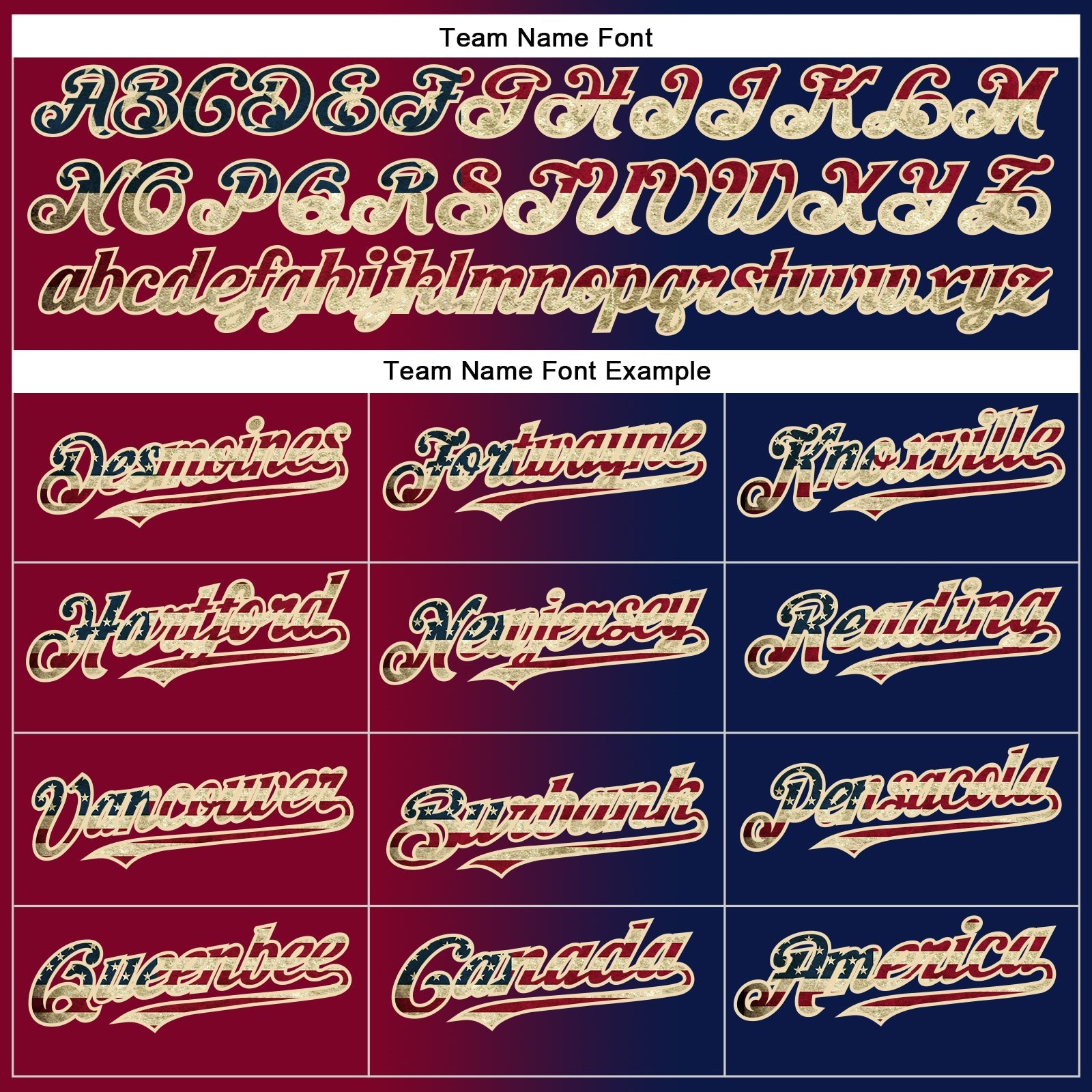 Custom Navy Vintage USA Flag Maroon-City Cream Authentic Gradient Fashion Baseball Jersey baseball jersey product view 4