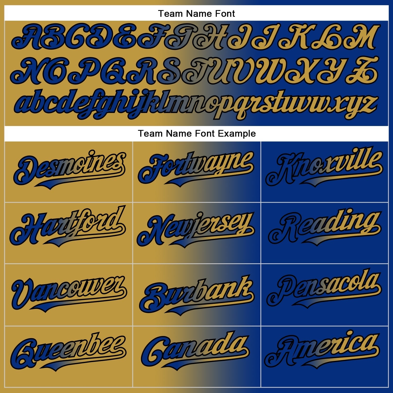 Custom Royal Old Gold-Black Authentic Gradient Fashion Baseball Jersey baseball jersey product view 4