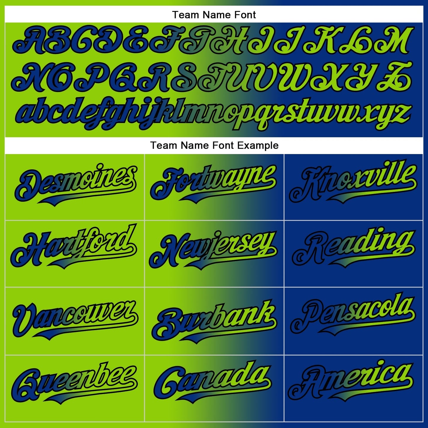 Custom Royal Neon Green-Black Authentic Gradient Fashion Baseball Jersey baseball jersey product view 4