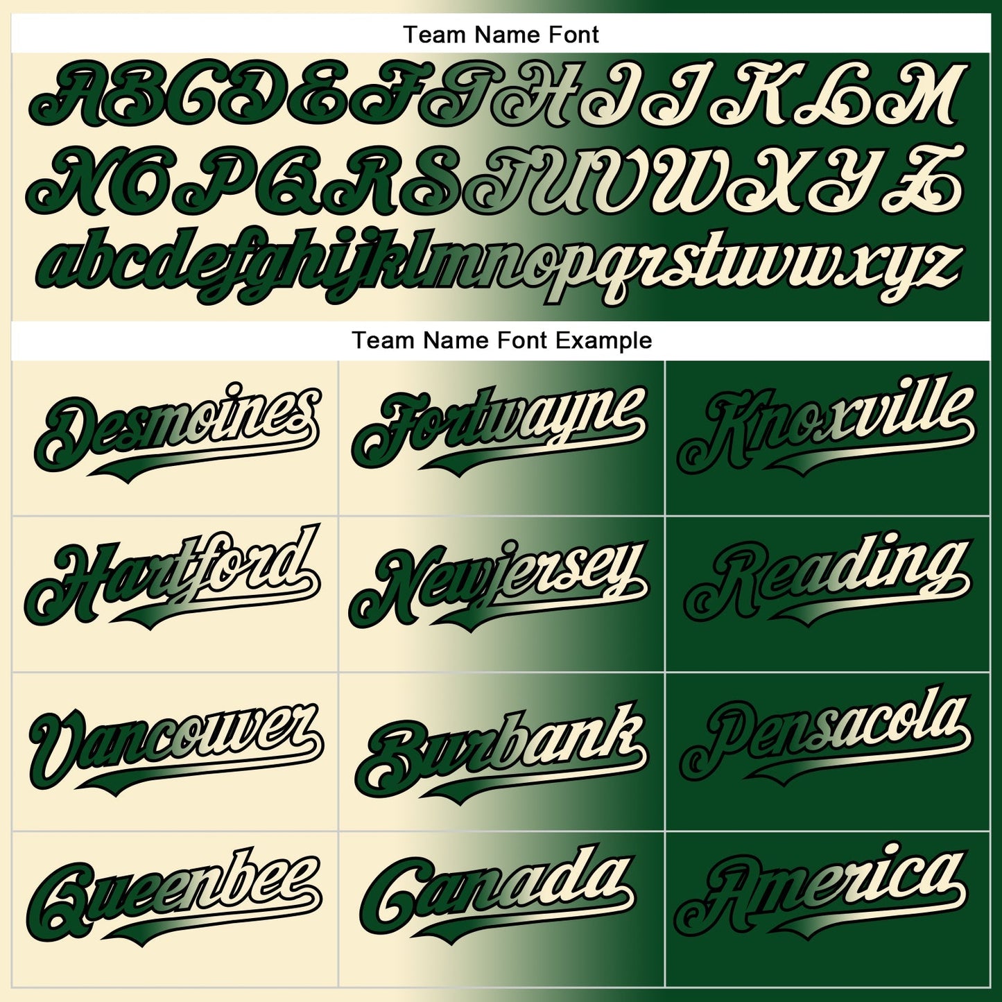 Custom Green Cream-Black Authentic Gradient Fashion Baseball Jersey baseball jersey product view 4