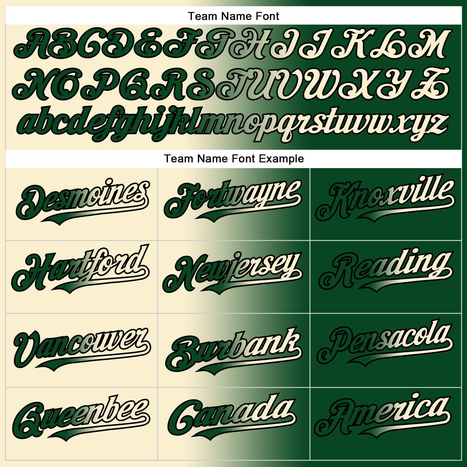 Custom Green Cream-Black Authentic Gradient Fashion Baseball Jersey baseball jersey product view 4