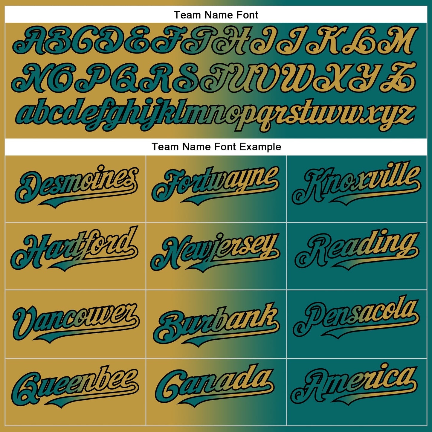 Custom Teal Old Gold-Black Authentic Gradient Fashion Baseball Jersey baseball jersey product view 4