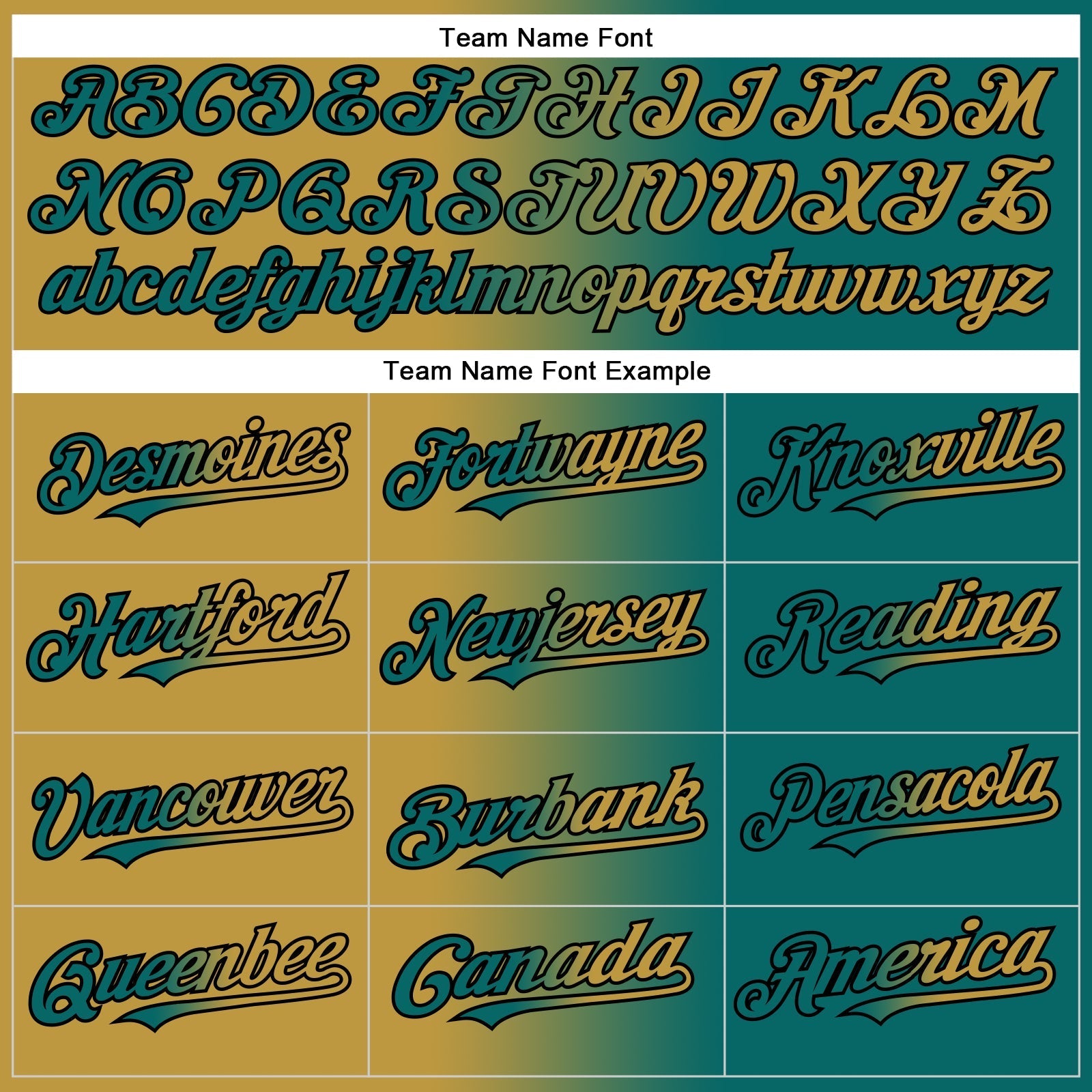 Custom Teal Old Gold-Black Authentic Gradient Fashion Baseball Jersey baseball jersey product view 4