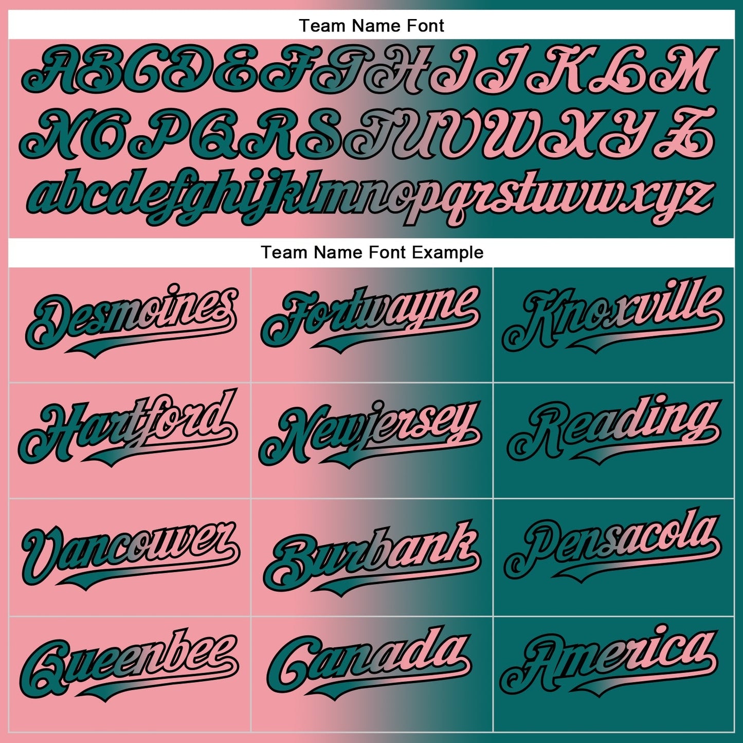 Custom Teal Medium Pink-Black Authentic Gradient Fashion Baseball Jersey baseball jersey product view 4