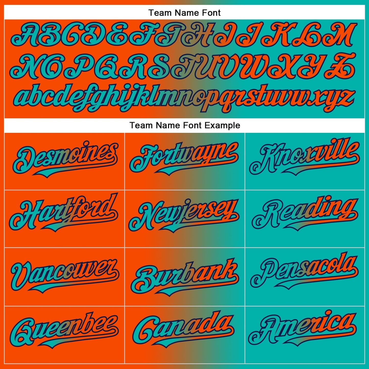 Custom Aqua Orange-Navy Authentic Gradient Fashion Baseball Jersey baseball jersey product view 4