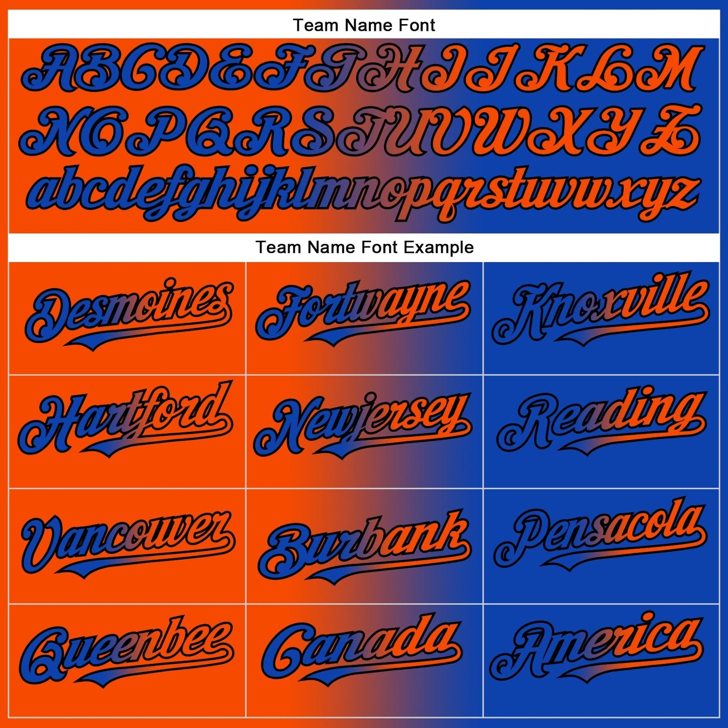 Custom Thunder Blue Orange-Black Authentic Gradient Fashion Baseball Jersey baseball jersey product view 5