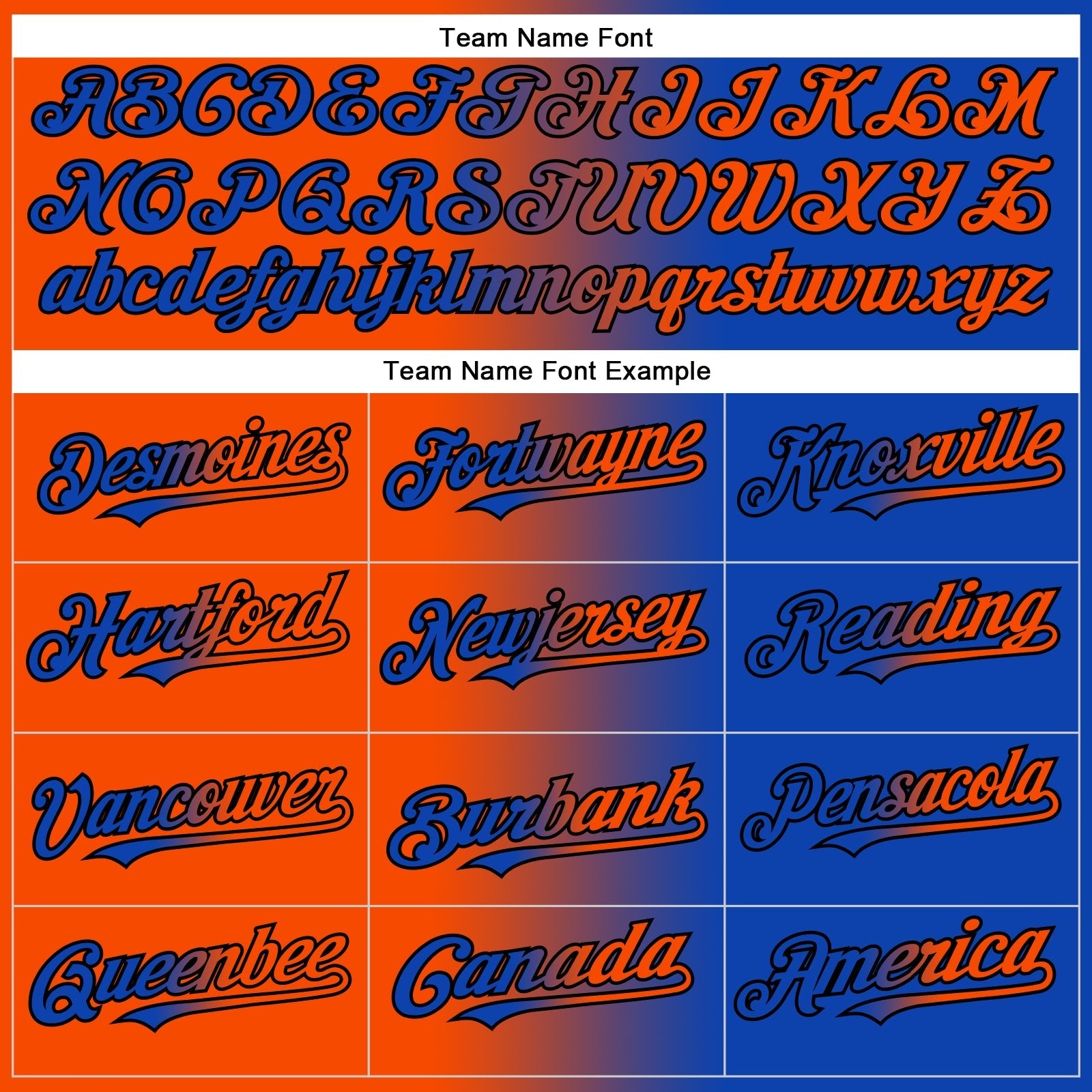 Custom Thunder Blue Orange-Black Authentic Gradient Fashion Baseball Jersey baseball jersey product view 5