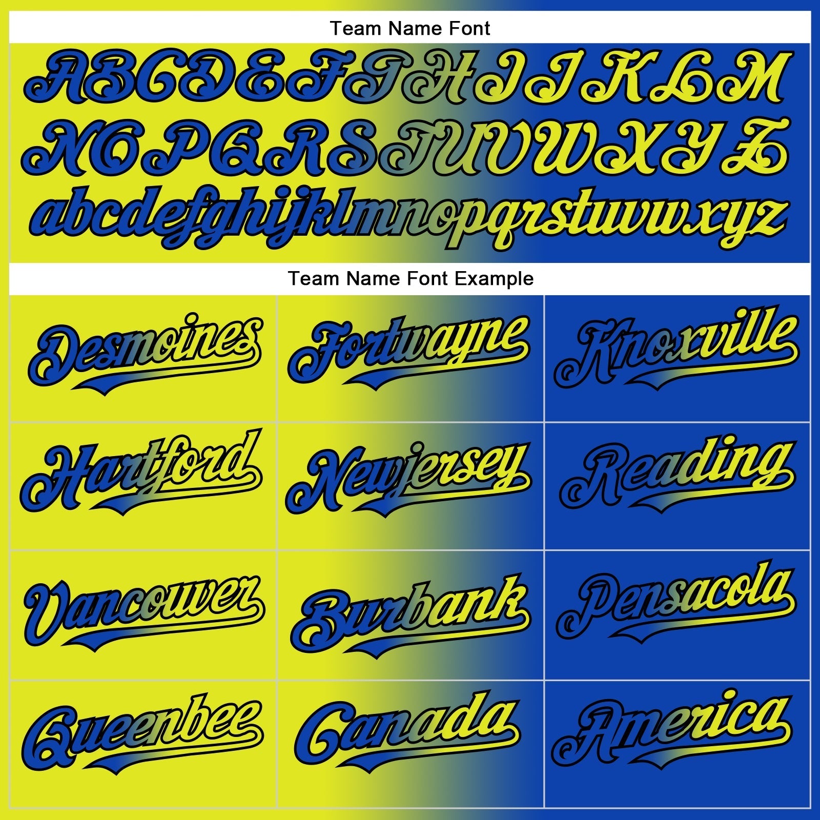Custom Thunder Blue Neon Yellow-Black Authentic Gradient Fashion Baseball Jersey baseball jersey product view 4