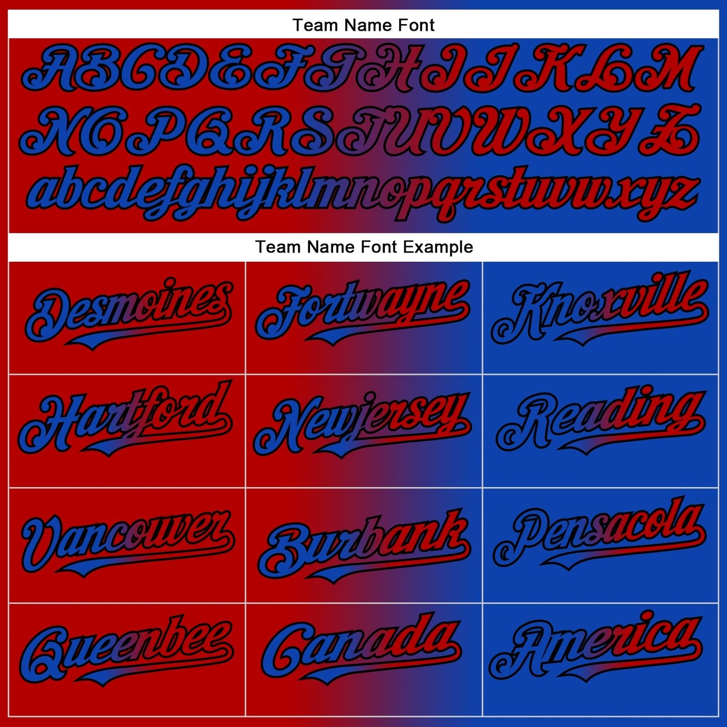Custom Thunder Blue Red-Black Authentic Gradient Fashion Baseball Jersey baseball jersey product view 4