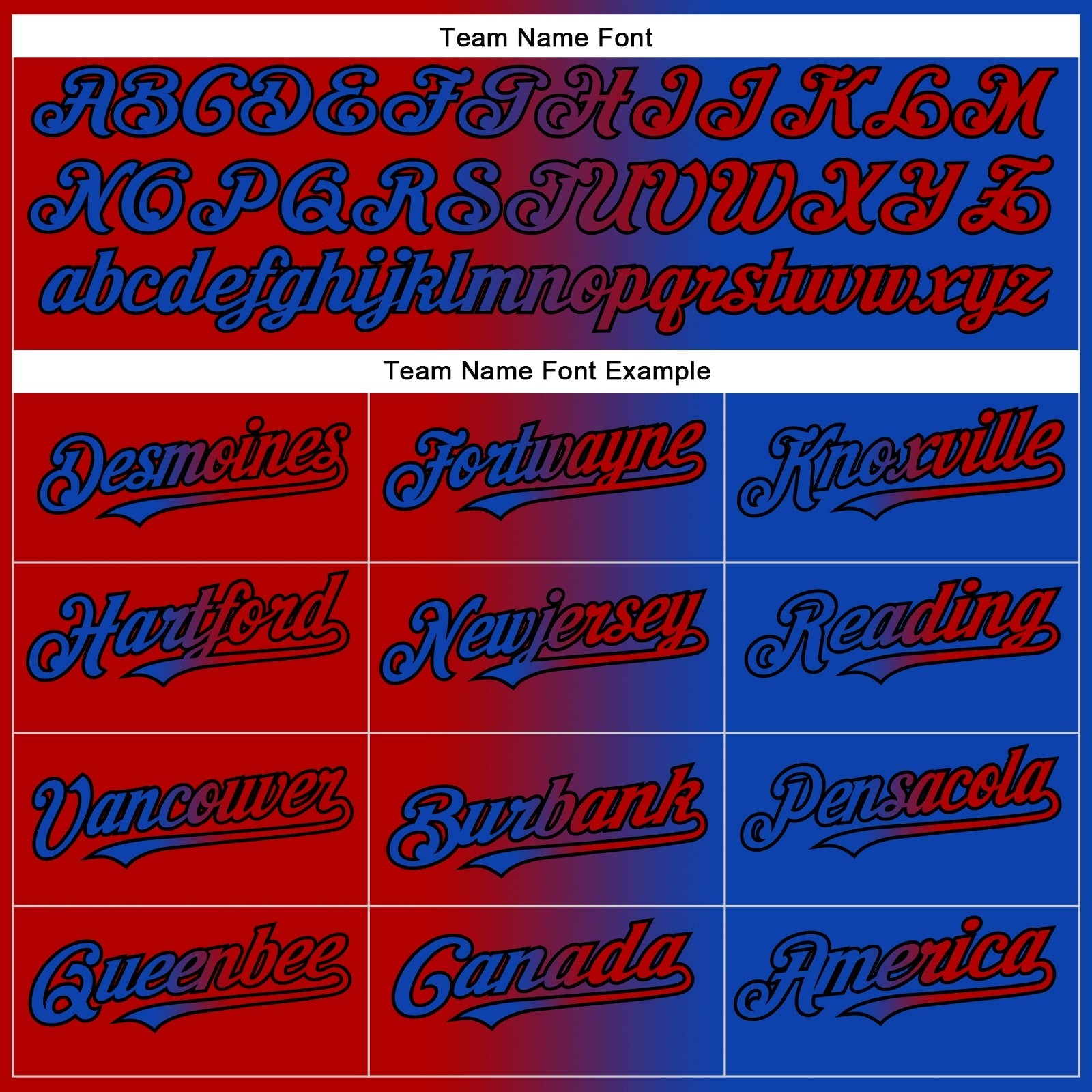 Custom Thunder Blue Red-Black Authentic Gradient Fashion Baseball Jersey baseball jersey product view 4
