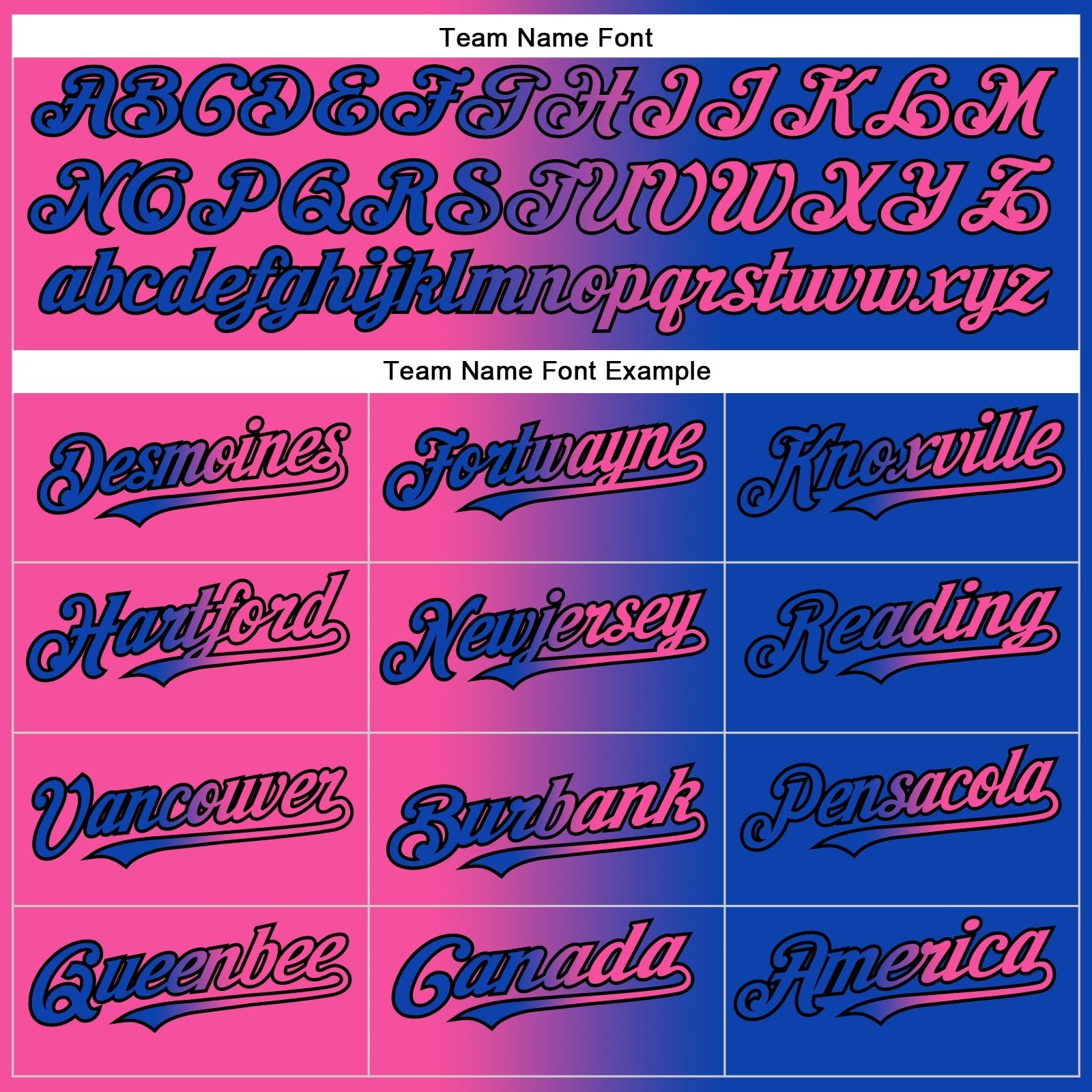 Custom Thunder Blue Pink-Black Authentic Gradient Fashion Baseball Jersey baseball jersey product view 4