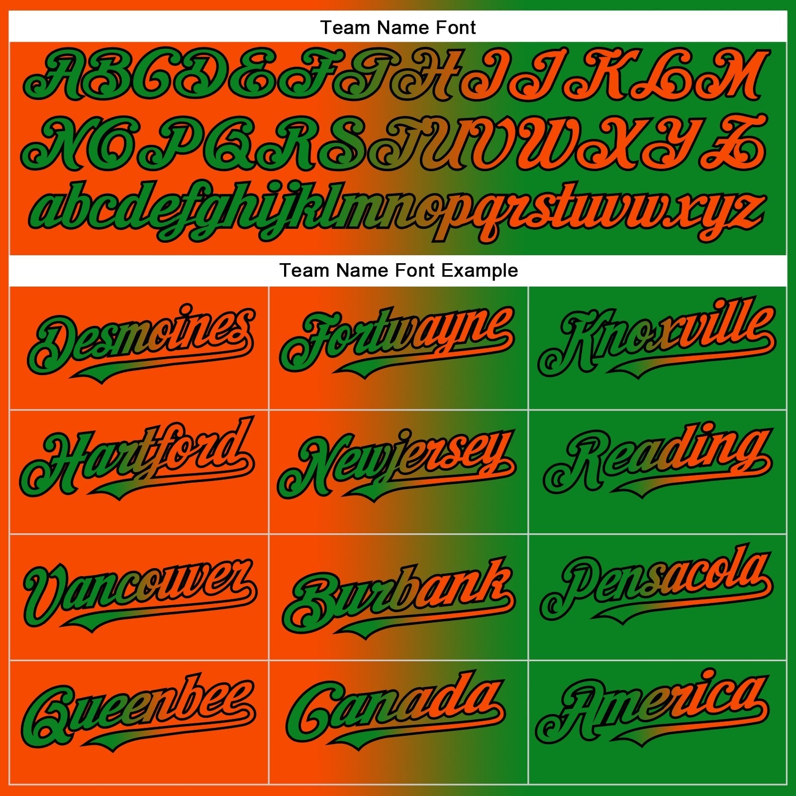 Custom Grass Green Orange-Black Authentic Gradient Fashion Baseball Jersey baseball jersey product view 5