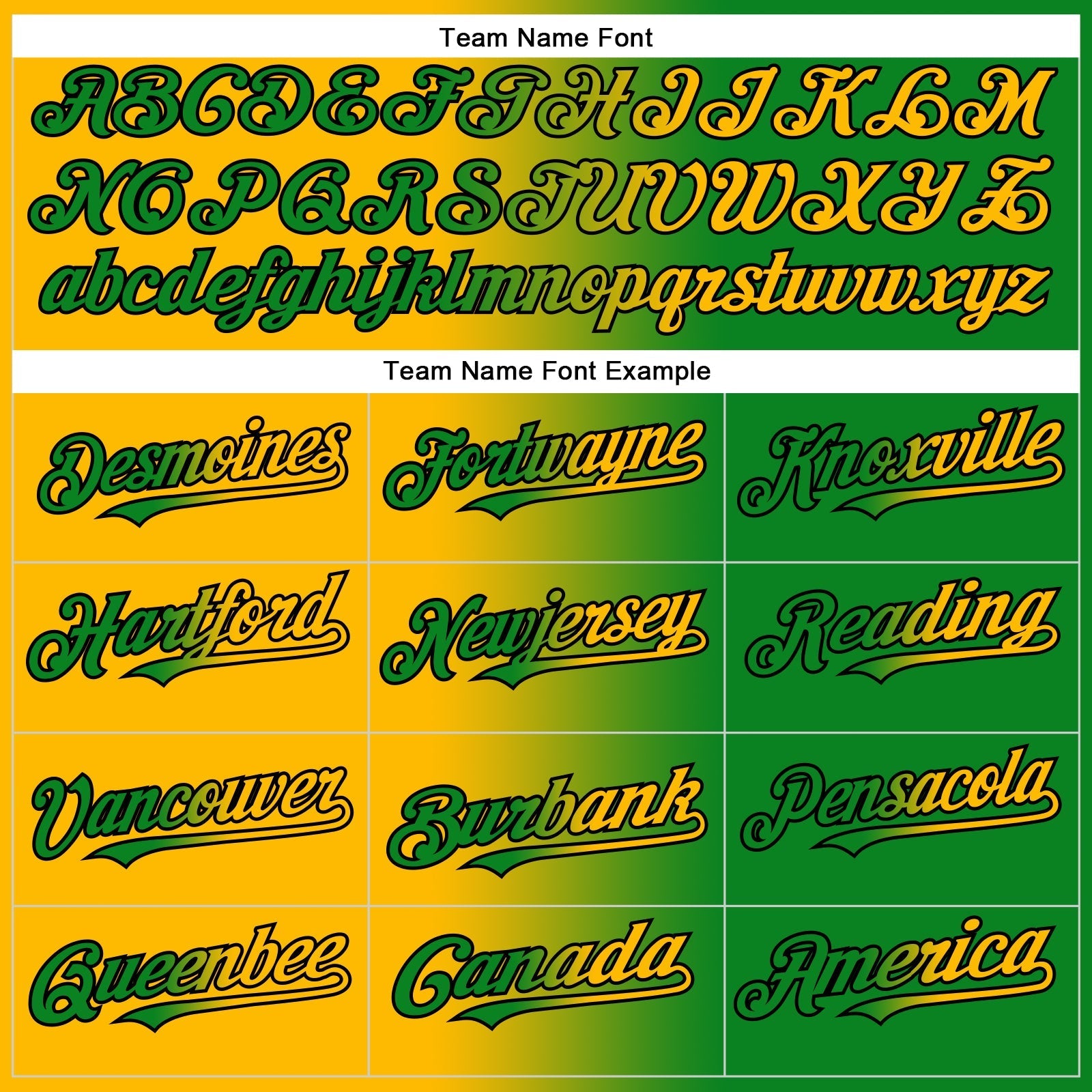 Custom Grass Green Gold-Black Authentic Gradient Fashion Baseball Jersey baseball jersey product view 4